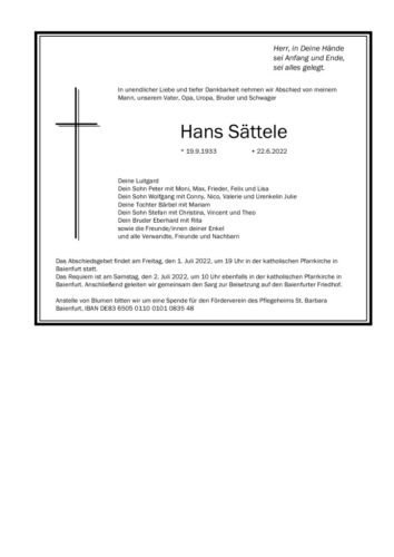 thumbnail of Hans Sättele